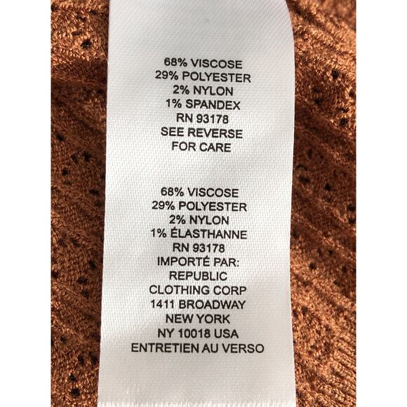 Elie. Elie Tahari Mock Neck Sweater Long Sleeve Women's Small Brown NEW - Picture 6 of 10